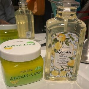 Lemon Yellow and Green Hand Soap Bath & Body
